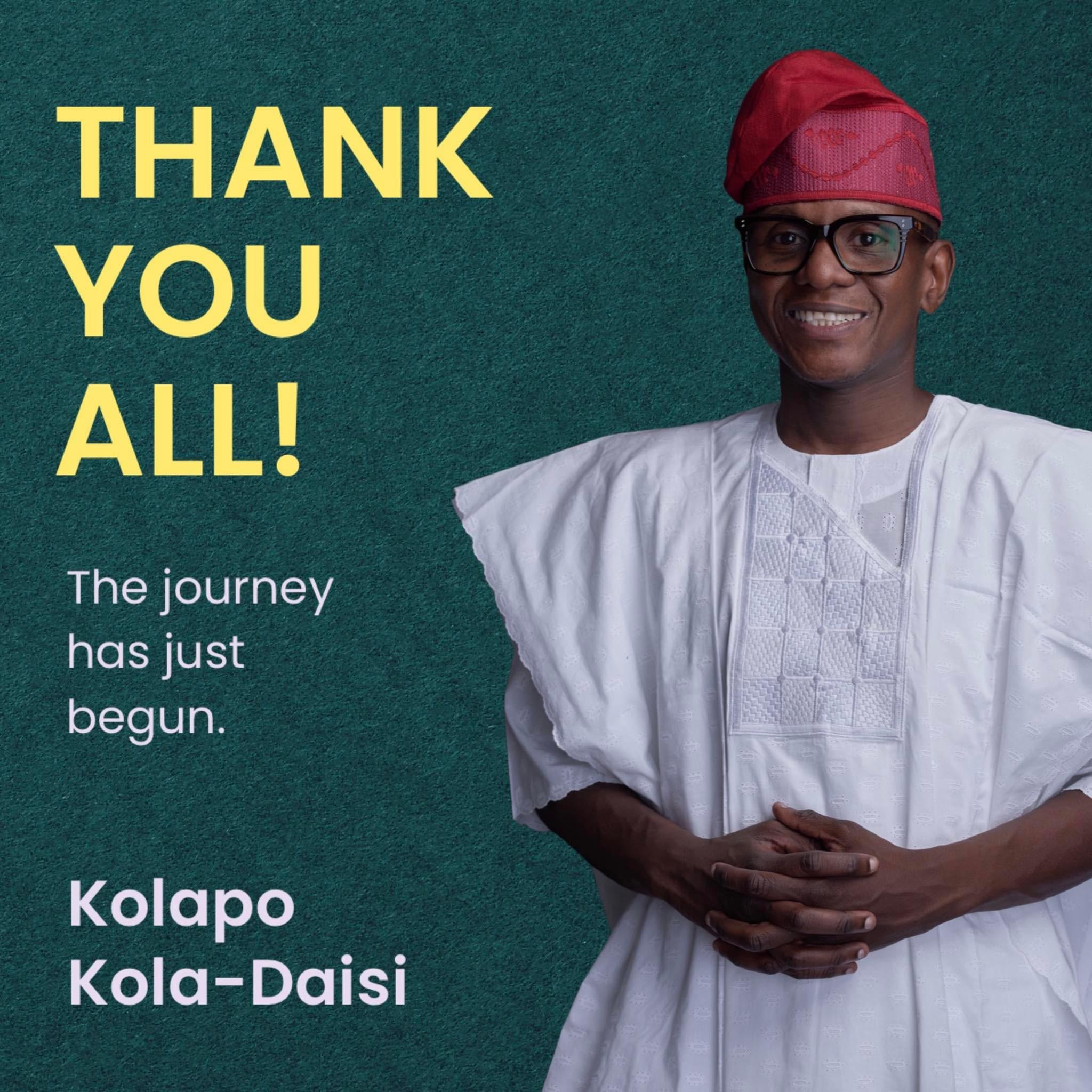 ‘The Journey Has Just Begun’ | Mr. Kolapo Kola-Daisi
