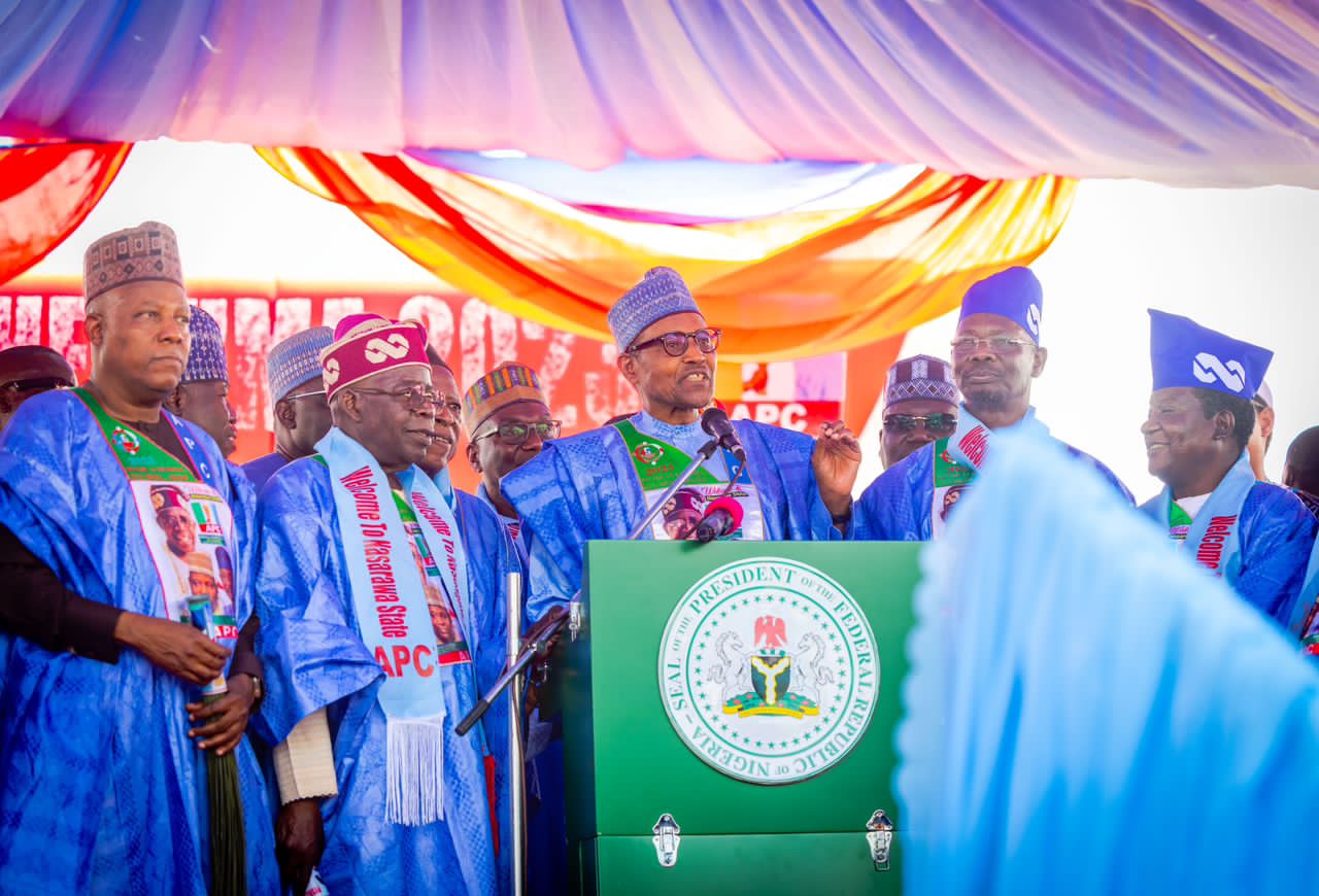 In Lafia, Buhari declares Tinubu as next President of Nigeria